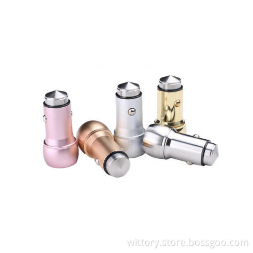 Safety Hammer Series Rose Gold Car Charger